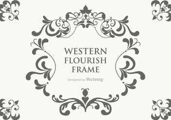 Free Vector Western Flourish Frame - vector gratuit #364611